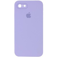 Чохол Silicone Case Square Full Camera Protective (AA) для Apple iPhone 7/8/SE (2020) (4.7") Бузковий / Dasheen