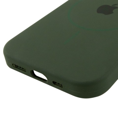 Чохол Silicone Case Full Protective (AA) with MagSafe для Apple iPhone 15 (6.1") Зелений / Cyprus Green