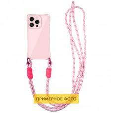 Чохол TPU CrossBody with straps для Apple iPhone 16e (6.1") Pink