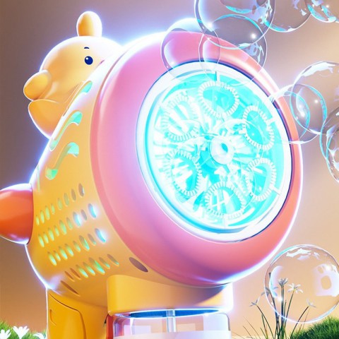 Пістолет з мильними бульбашками H045 Duckling + bottle 50ml Yellow