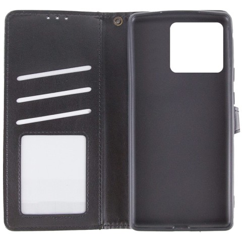 Шкіряний чохол-книжка GETMAN Gallant (PU) для ZTE Blade A55 4G Чорний