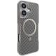 TPU+PC чохол Metal Buttons with MagSafe Carbon Ring для Apple iPhone 16 (6.1") Сірий