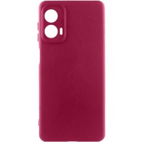 Чохол Silicone Cover Ummi Lakshmi Full Camera (AA) для Motorola Moto G85 Бордовий / Marsala