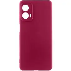 Чохол Silicone Cover Ummi Lakshmi Full Camera (AA) для Motorola Moto G85 Бордовий / Marsala
