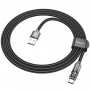 Дата кабель Hoco U122 Lantern Transparent Discovery Edition USB to Type-C Black