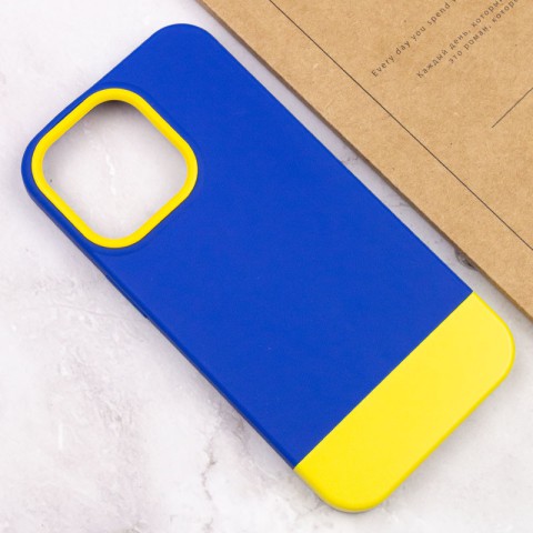 Чохол TPU+PC Bichromatic для Apple iPhone 13 Pro (6.1") Navy Blue / Yellow