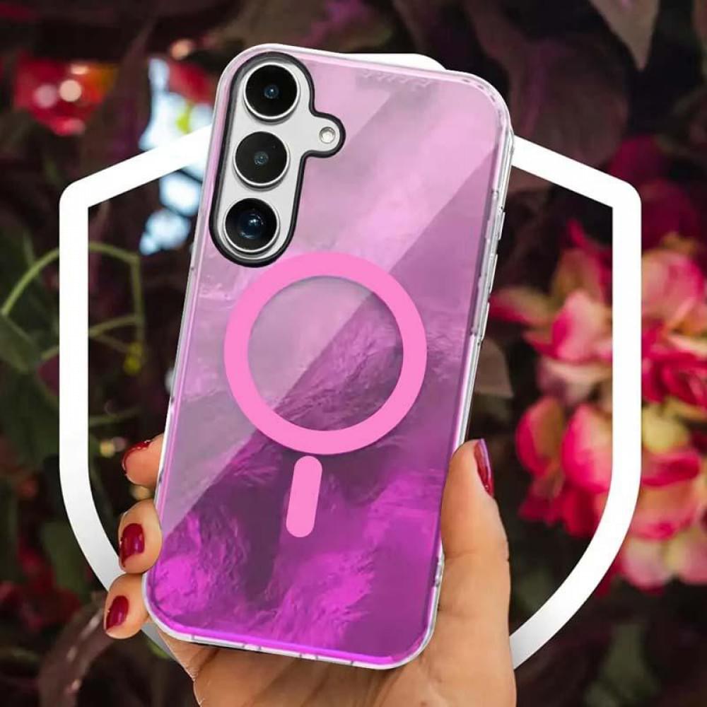 Чохол TPU Shiny Mountain (MagFit) для Samsung Galaxy S24 FE Pink