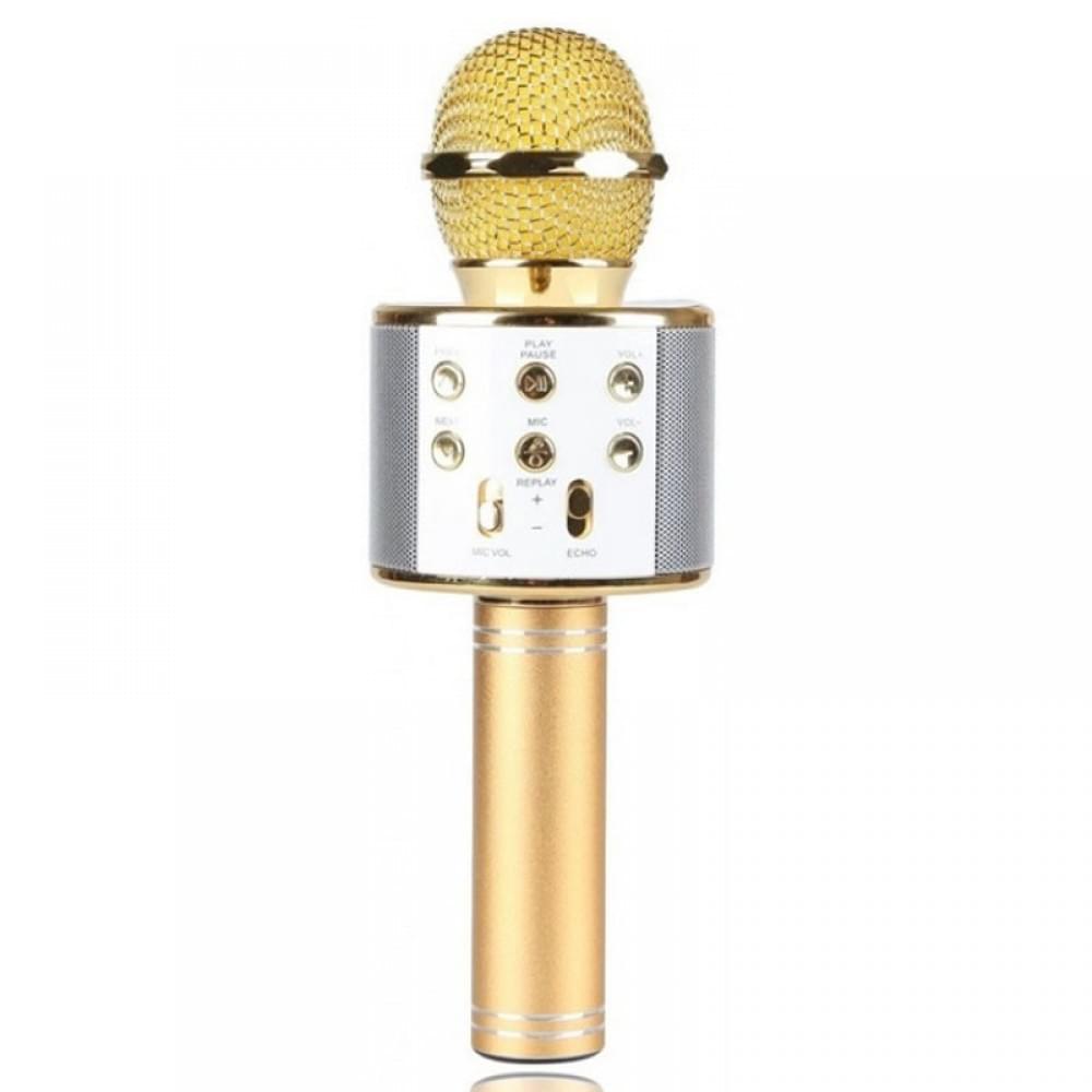 Караоке Мікрофон-колонка WS858 Rose Gold