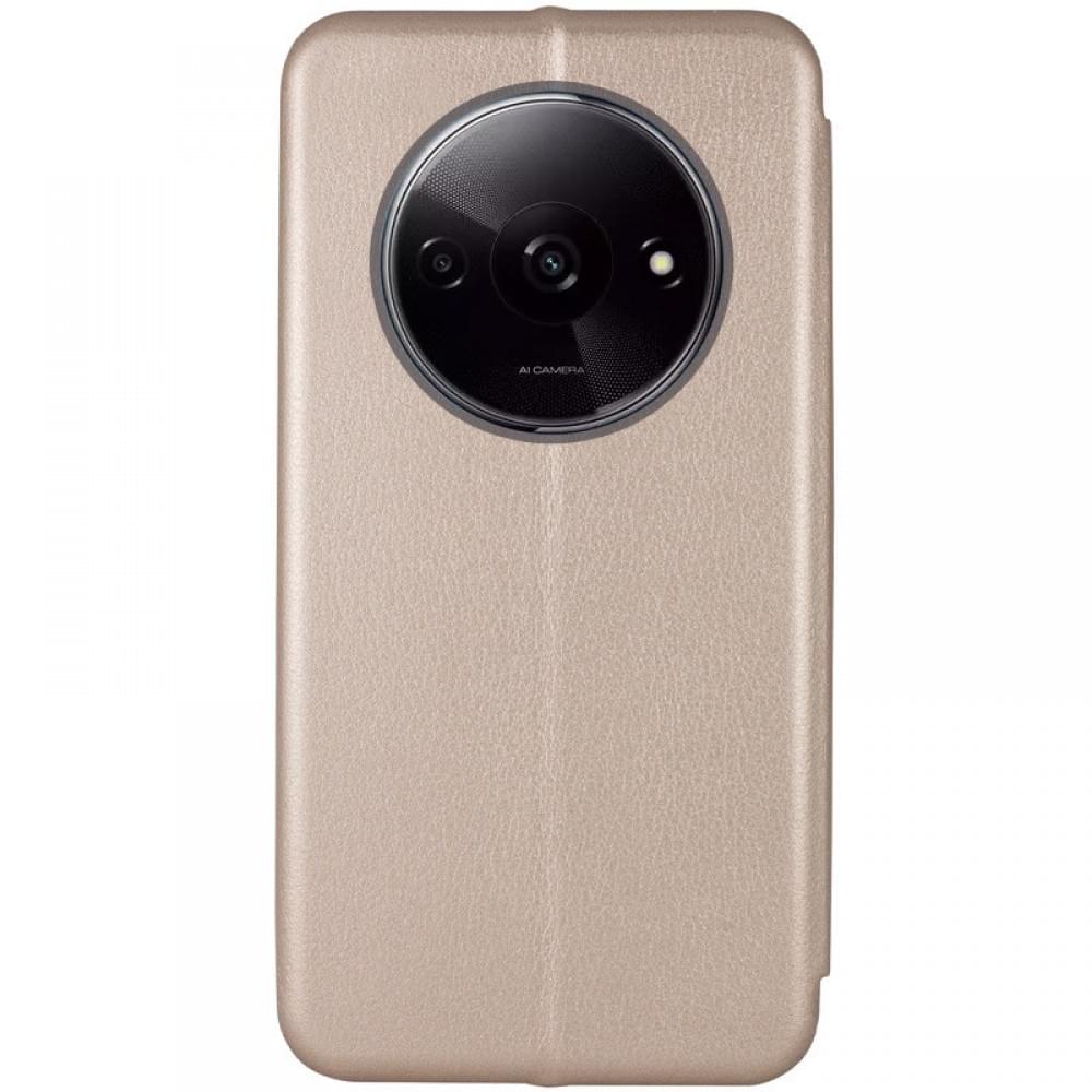 Шкіряний чохол-книжка Classy для Xiaomi Redmi A3 Золотий