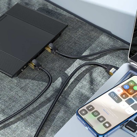 Дата кабель Hoco US02 Level pure copper gigabit ethernet (1m) Black