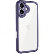 TPU чохол Transparent + Colour 1,5mm для Apple iPhone 16 (6.1") Purple