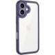 TPU чохол Transparent + Colour 1,5mm для Apple iPhone 16 (6.1") Purple