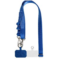 Шнурок із двома кріпленнями (2 см) 140 см Navy Blue