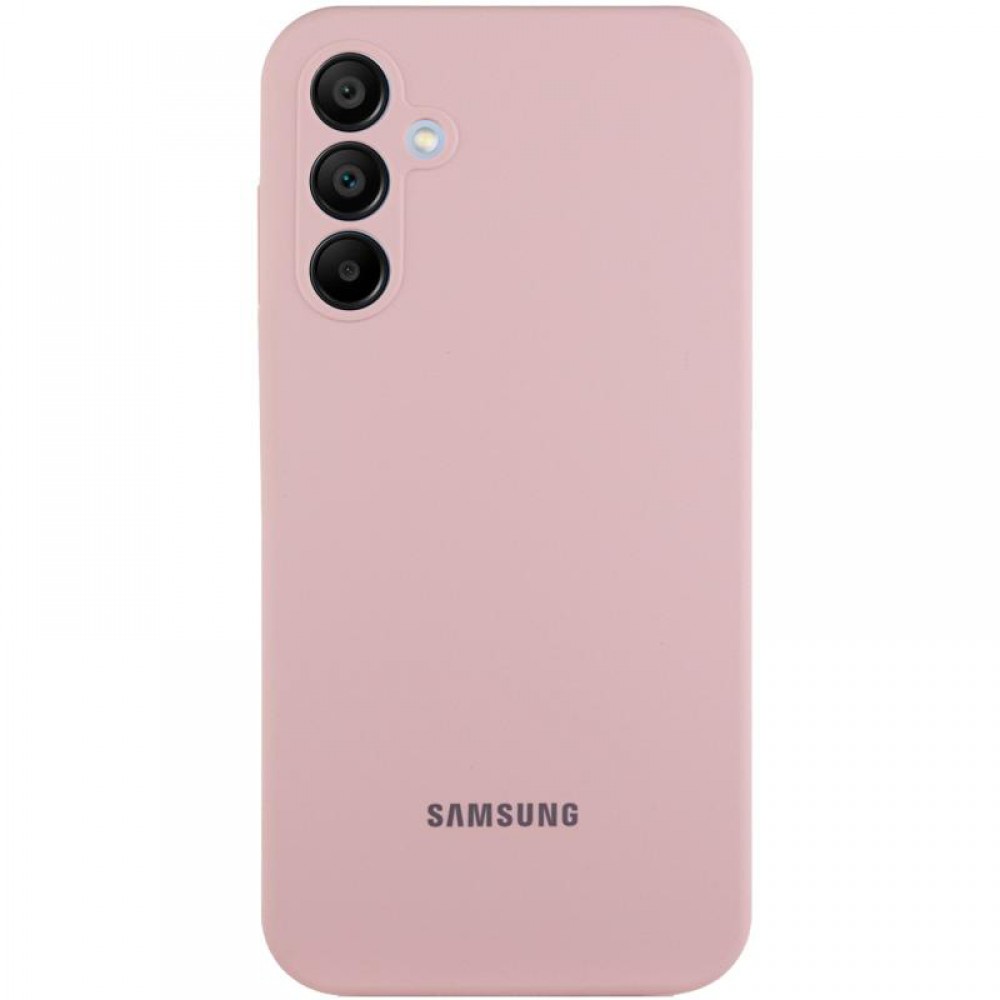 Чохол Silicone Cover Lakshmi Full Camera (AAA) with Logo для Samsung Galaxy S25 Рожевий / Pink Sand