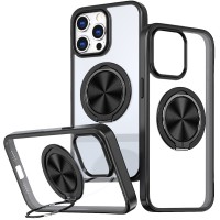 TPU+PC чохол Metal Ring with MagSafe для Apple iPhone 13 Pro Max (6.7") / 12 Pro Max (6.7") Чорний