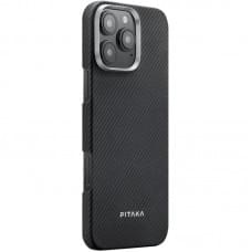 Чохол PC PITAKA with MagSafe для Apple iPhone 16 Pro (6.3") Black / Grey