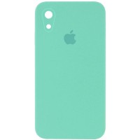 Чохол Silicone Case Square Full Camera Protective (AA) для Apple iPhone XR (6.1") Бірюзовий / Turquoise