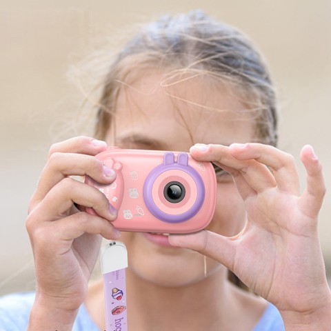 Дитяча фотокамера Hoco DV205 Dual-camera Pink