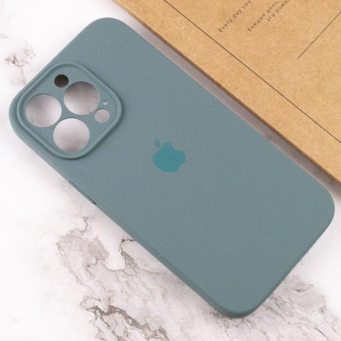 Чохол Silicone Case Full Camera Protective (AA) для Apple iPhone 13 Pro Max (6.7") Зелений / Pine green