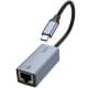 Перехідник Hoco UA37 Portable Type-C to RJ45 1000 Mbs (0.15m) Metal gray