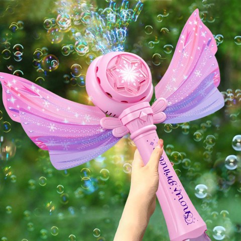 Пістолет з мильними бульбашками SHT 8603 Snow Princess + bottle 130ml Pink