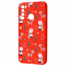 TPU чохол WAVE Fancy для Xiaomi Redmi Note 8T Santa Claus and Deer / Red