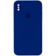 Чохол Silicone Case Square Full Camera Protective (AA) для Apple iPhone X / XS (5.8") Синій / Deep navy