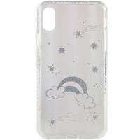TPU+Glass чохол Aurora Space для Apple iPhone XS Max (6.5") Райдуга