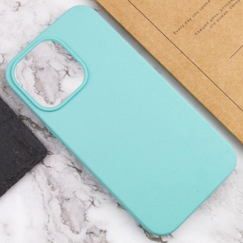 Чохол Silicone Case Full Protective (AA) NO LOGO для Apple iPhone 14 Pro Max (6.7") Бірюзовий / Marine Green