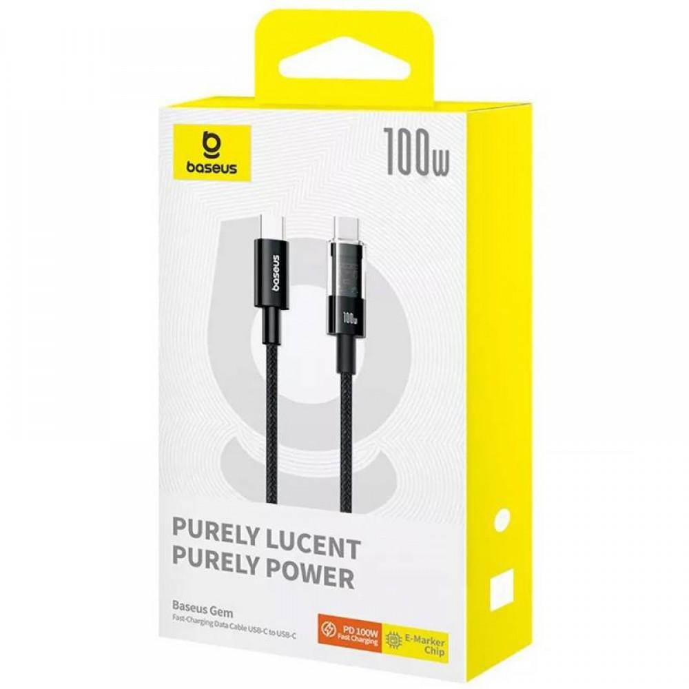 Дата кабель Baseus Gem Fast Charging Type-C to Type-C 100W (2m) (P10373000111-01) Cluster Black