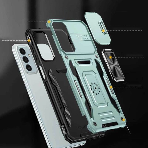 Ударостійкий чохол Camshield Army Ring для Samsung Galaxy A25 5G Зелений / Light Green