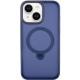 TPU+PC чохол Metal Buttons with MagSafe Colorful HQ Ring для Apple iPhone 15 (6.1") Dark Blue