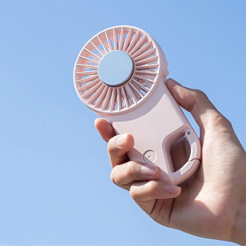 Портативний вентилятор SQT-BF2 з карабіном 1800mAh Pink