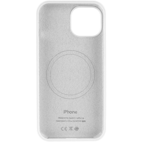 Чохол Silicone Case Full Protective (AA) with MagSafe для Apple iPhone 15 (6.1") Білий / White