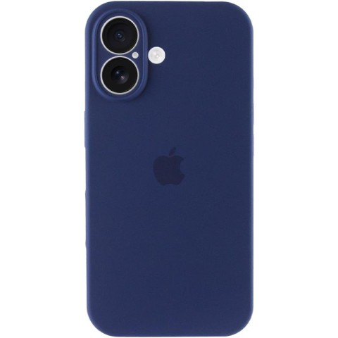 Чохол Silicone Case Full Camera Protective (AA) для Apple iPhone 16 (6.1") Синій / Deep navy
