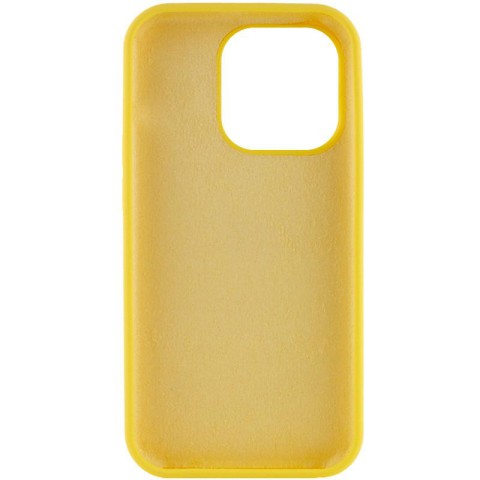 Чохол Silicone Case Full Protective (AA) NO LOGO для Apple iPhone 15 Pro (6.1") Жовтий / Yellow