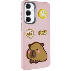 Чохол TPU Leather Toys для Samsung Galaxy A16 4G/5G Capybara / Pink