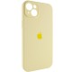 Чохол Silicone Case Full Camera Protective (AA) для Apple iPhone 14 (6.1") Жовтий / Mellow Yellow