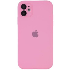 Чохол Silicone Case Full Camera Protective (AA) для Apple iPhone 12 (6.1") Рожевий / Light pink