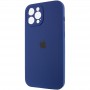 Чохол Silicone Case Full Camera Protective (AA) для Apple iPhone 12 Pro (6.1") Синій / Deep navy / PVH