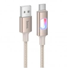 Дата кабель Hoco U144 New USB to Type-C 3A (1.2m) Gold Дата кабель Hoco U144 New USB to Type-C 3A (1.2m) Gold