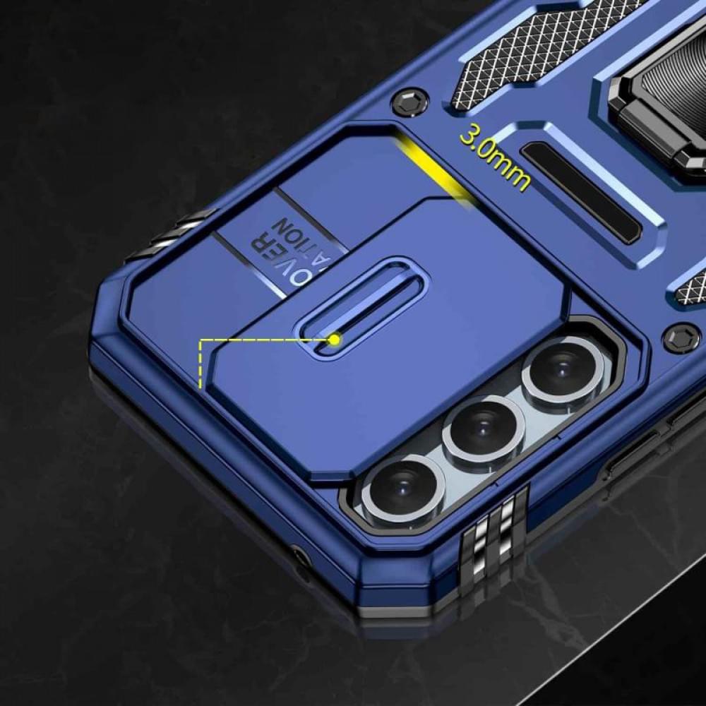 Ударостійкий чохол Camshield Army Ring для Samsung Galaxy S25 FE Синій / Navy