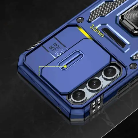 Ударостійкий чохол Camshield Army Ring для Samsung Galaxy S25 FE Синій / Navy