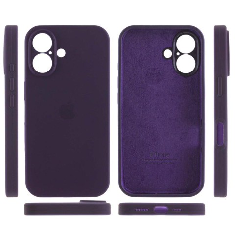 Чохол Silicone Case Full Camera Protective (AA) для Apple iPhone 16 (6.1") Фіолетовий / Elderberry