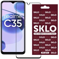 Захисне скло SKLO 3D для Realme C35 Чорний