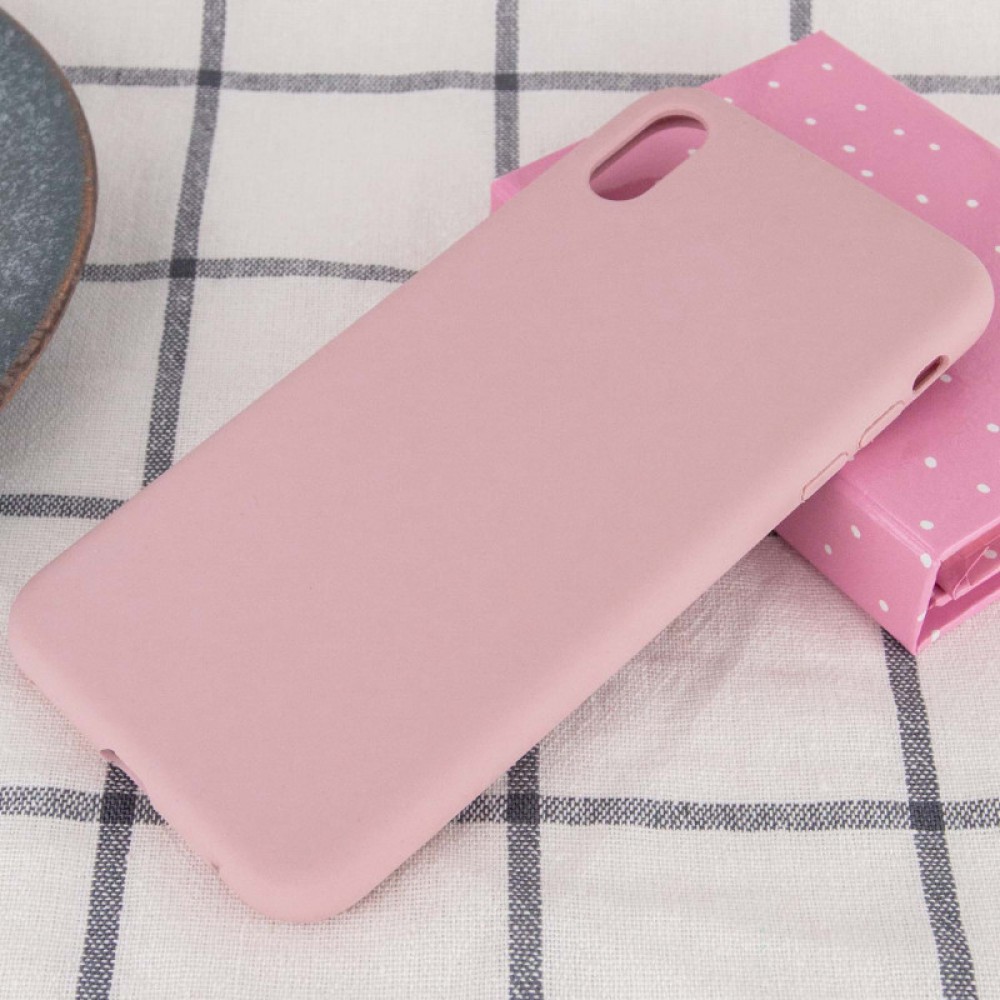 Чохол Silicone Case Full Protective (AA) NO LOGO для Apple iPhone XS Max (6.5") Рожевий / Pink Sand