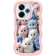 Чохол TPU Cloudy Pictures для Xiaomi Redmi 13 4G/5G / Poco M6 4G Kittens