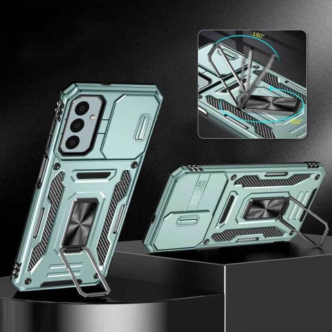 Ударостійкий чохол Camshield Army Ring для Samsung Galaxy A25 5G Зелений / Light Green