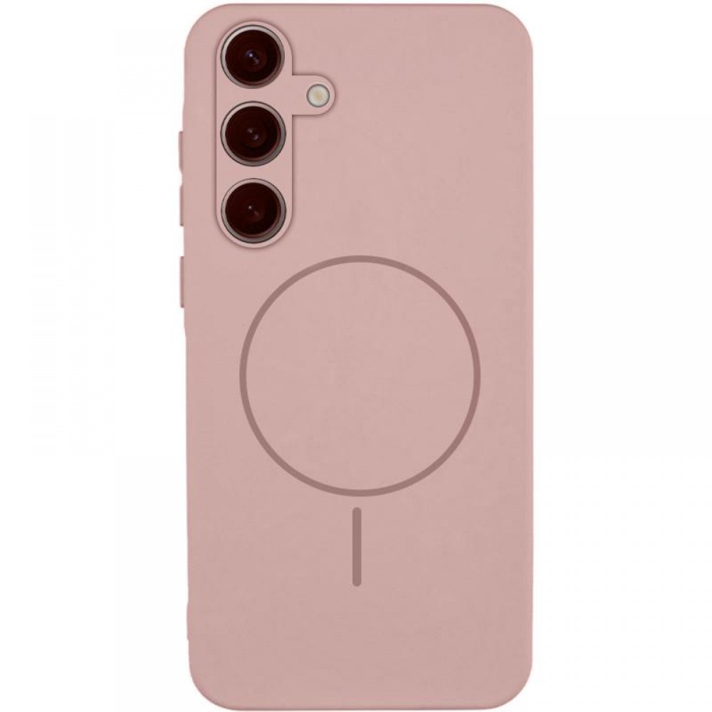 Чохол Silicone Cover Lakshmi Full Camera (AA) with MagFit для Samsung Galaxy S24 Рожевий / Pink Sand