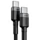Дата кабель Baseus Cafule Type-C to Type-C PD2.0 100W (2m) (CATKLF-AL) Gray / Black